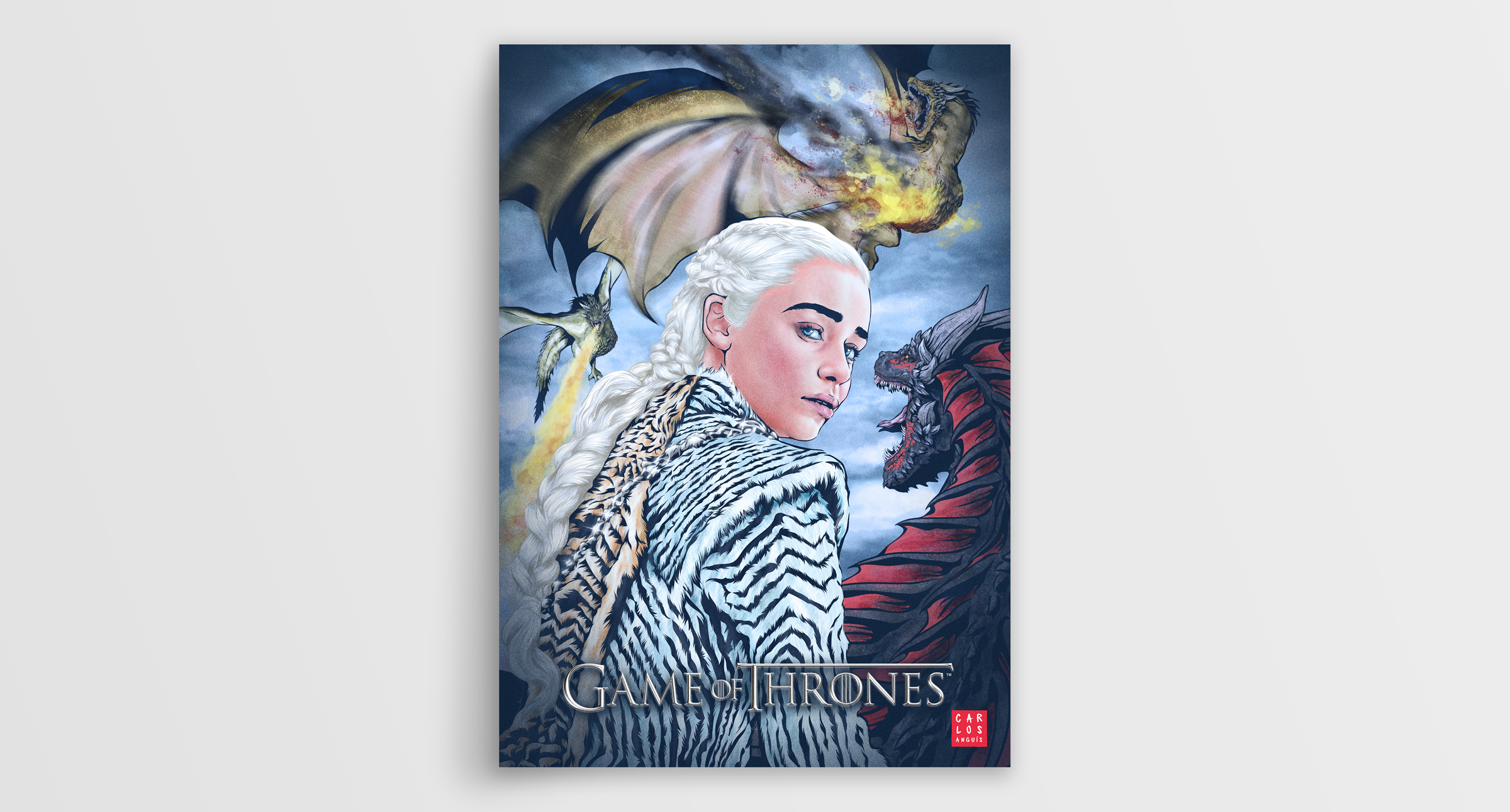Game-of-Thrones-Daenerys-Targaryen-carlos anguis-ilustracion-barcelona